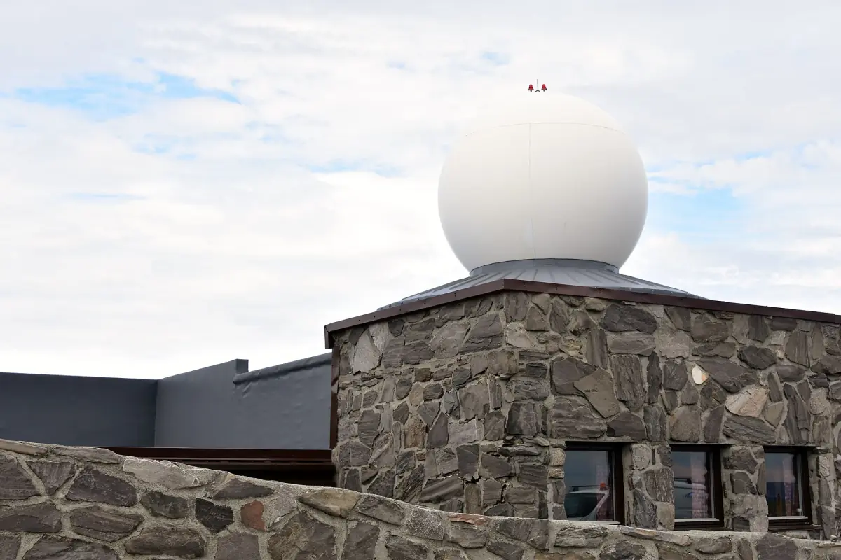 The globe monument at the North Cape hall